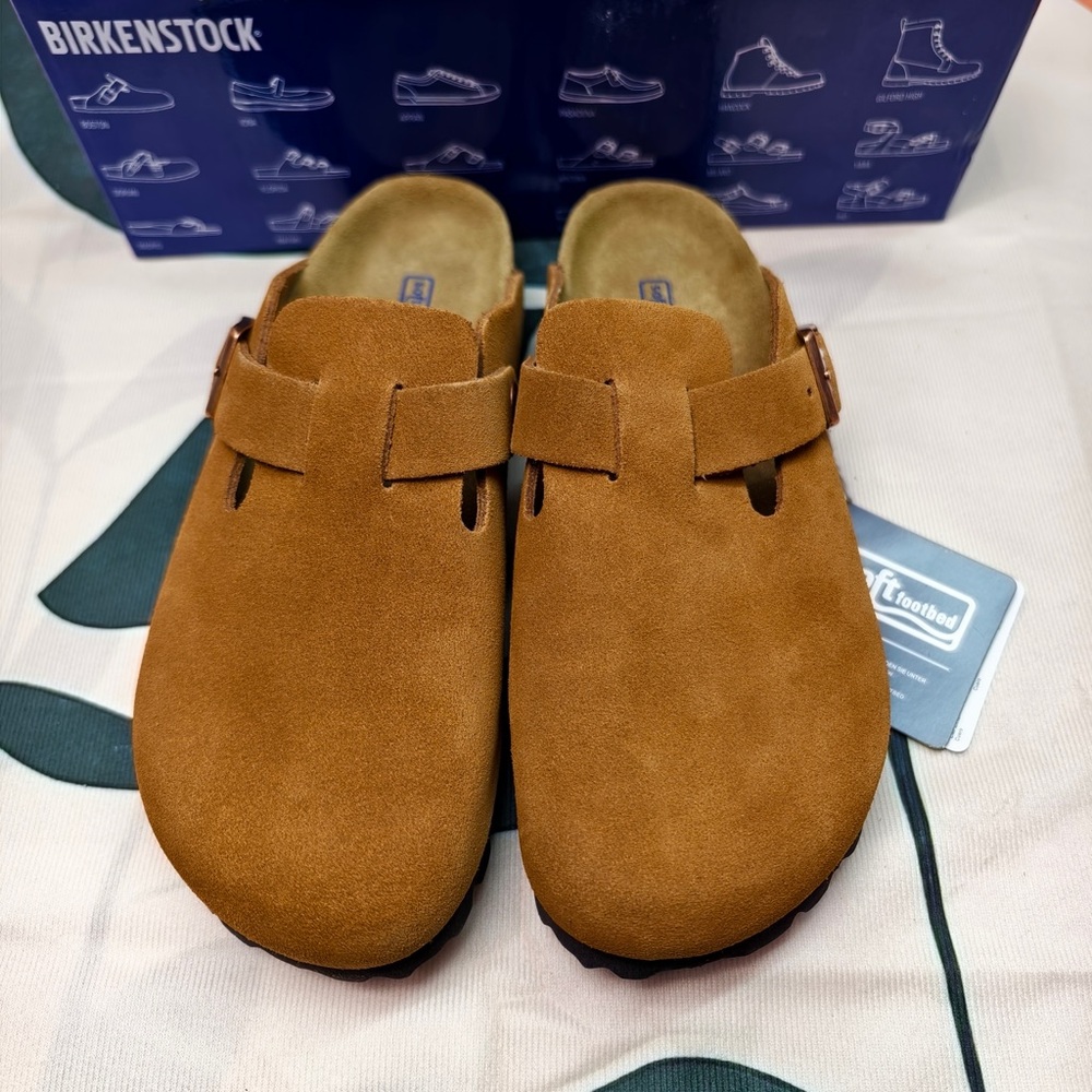 Birkenstock Boston narrow | Cork footbed and suede upper | New with tags
